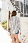 The Perfect Striped Z Supply Button Up Top