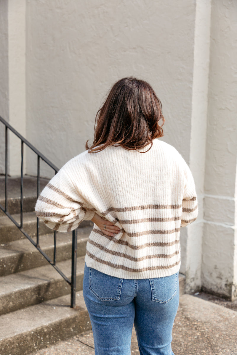 Call It Quits Striped Cardigan