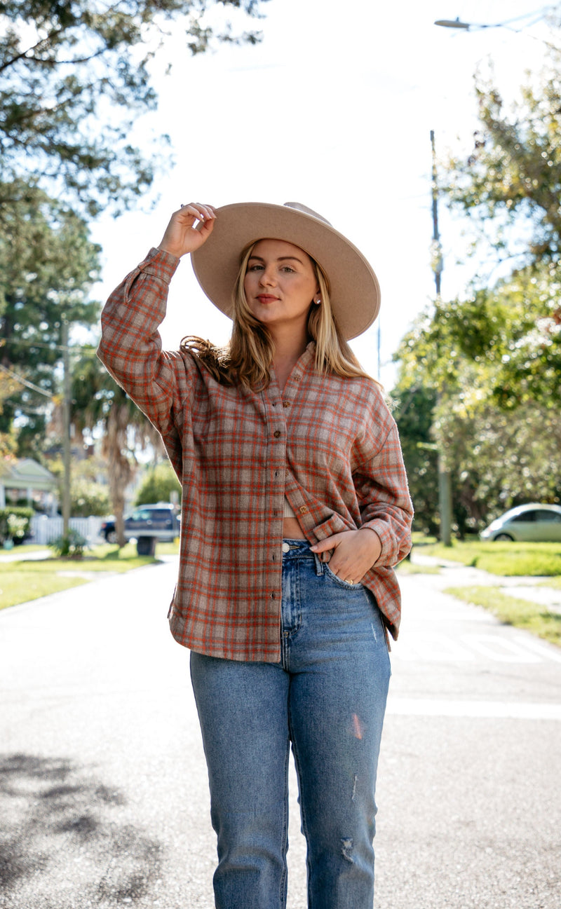 Days In Fall Plaid Button Up