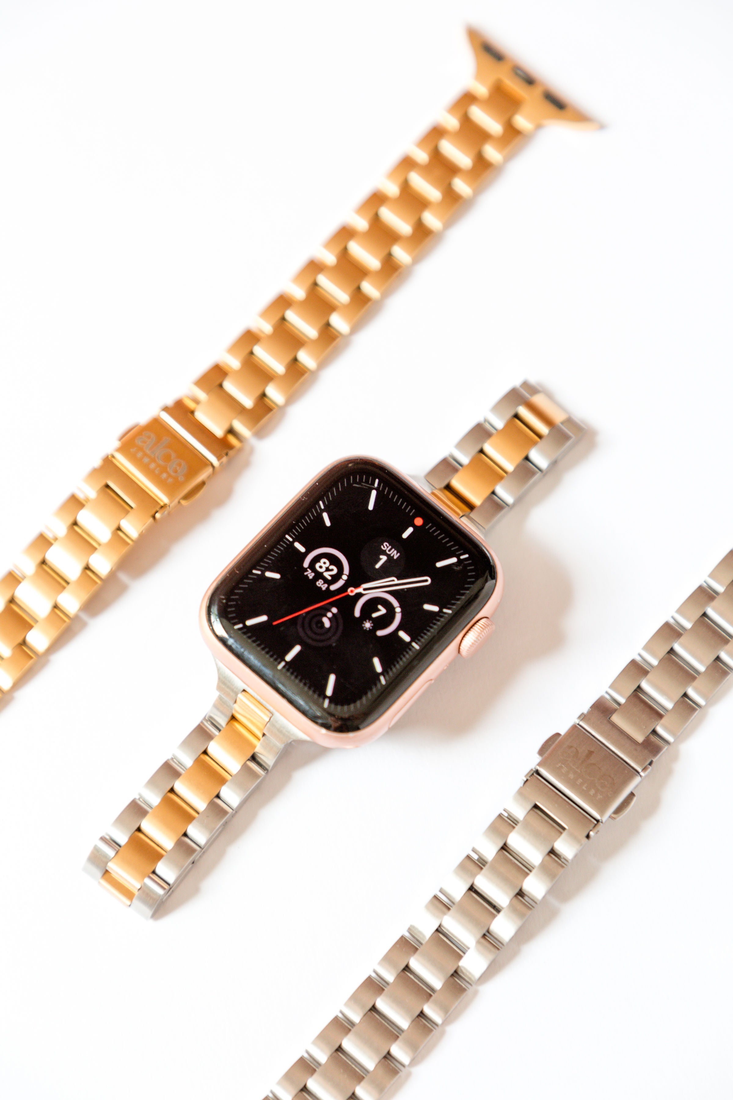 Stylish Charm Bracelet Beaded Strap and Bling Case For Apple Watch –  Wristwatchstraps.co