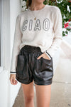 I Want What I Want Faux Leather Shorts