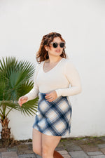 Your Hand In Mine Plaid Mini Skirt - final sale