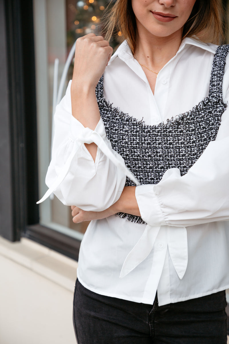 Made For Me Layered Button Down Top - Final Sale