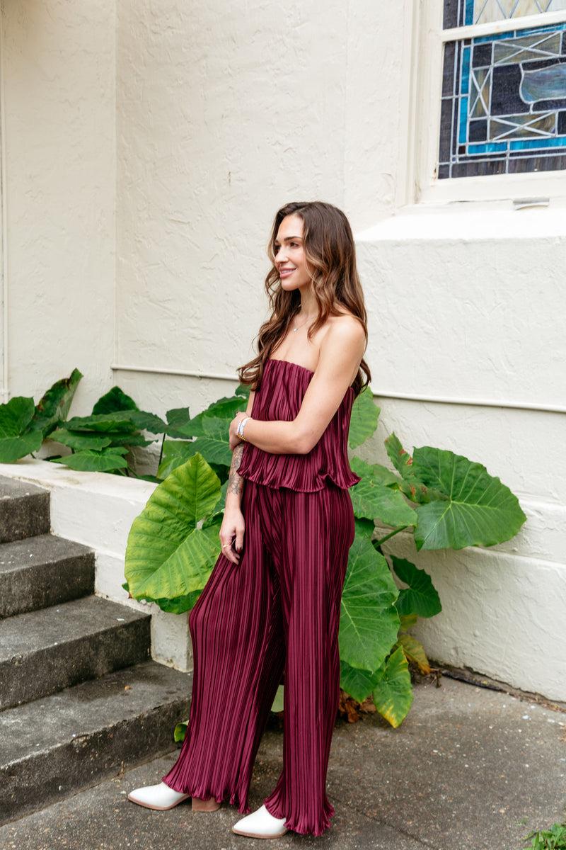 The Bells Are Ringing Strapless Jumpsuit