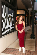 Red Is My Color Midi Dress - Final Sale