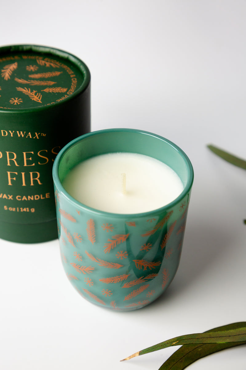 Cypress & Fir 5oz  Glass Etched Candle - final sale