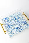 Chinoiserie Print Large Serving Tray