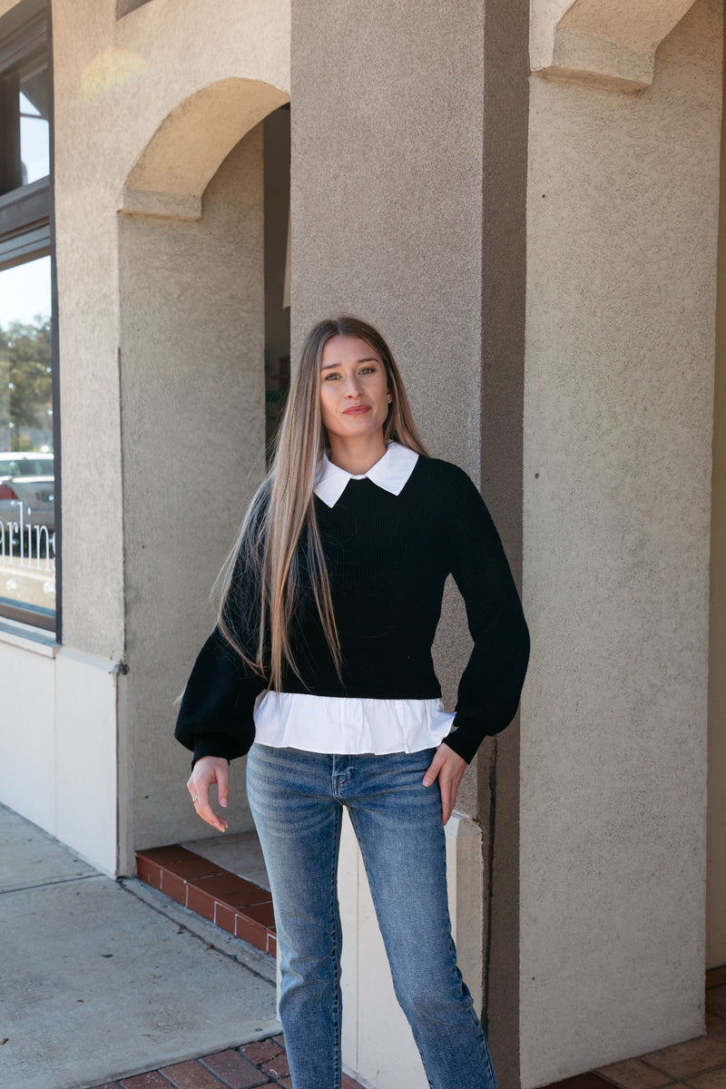 Slow Down Time Layered Sweater Top