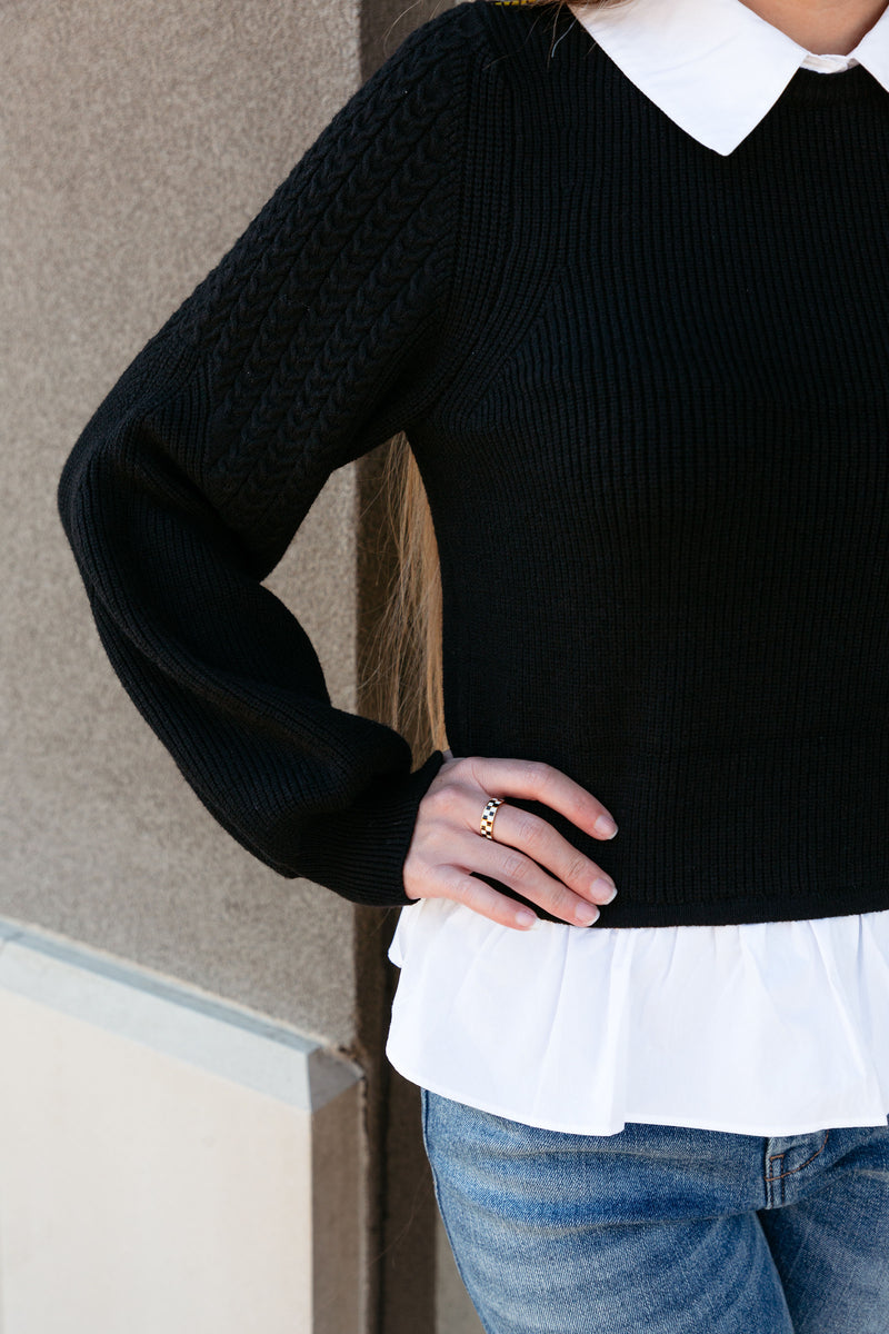 Slow Down Time Layered Sweater Top