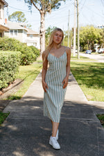 Bri Striped Midi Dress