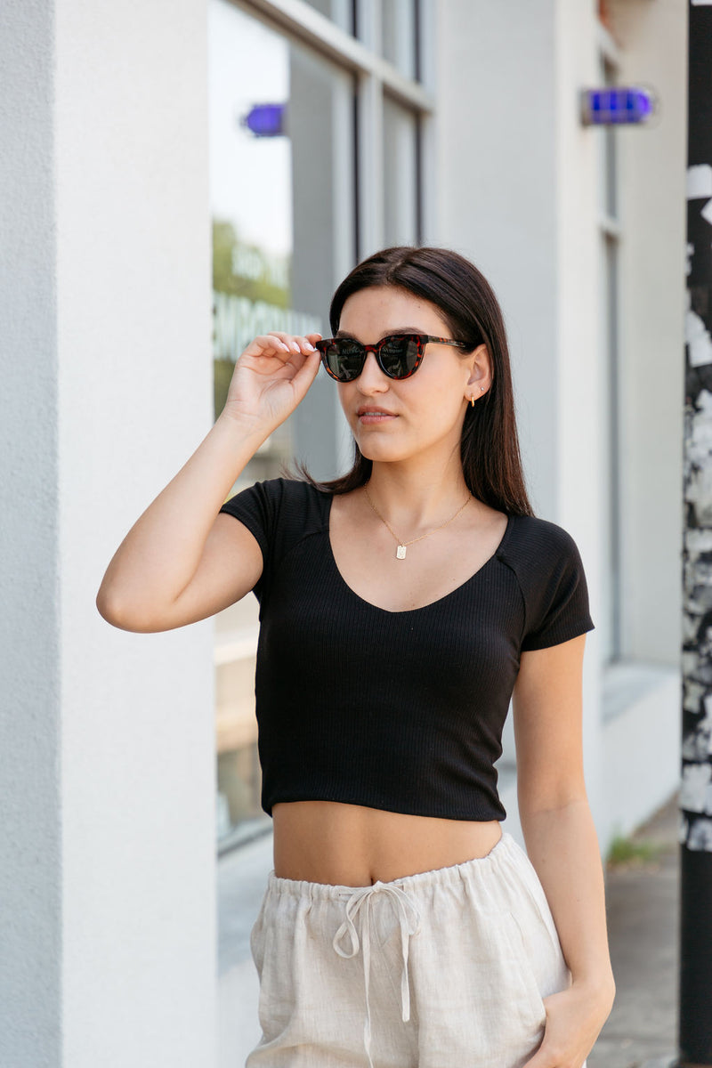 Kallen Z Supply Ribbed Cropped Tee