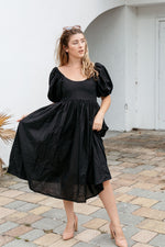 Cherie Puff Sleeve Midi Dress - final sale