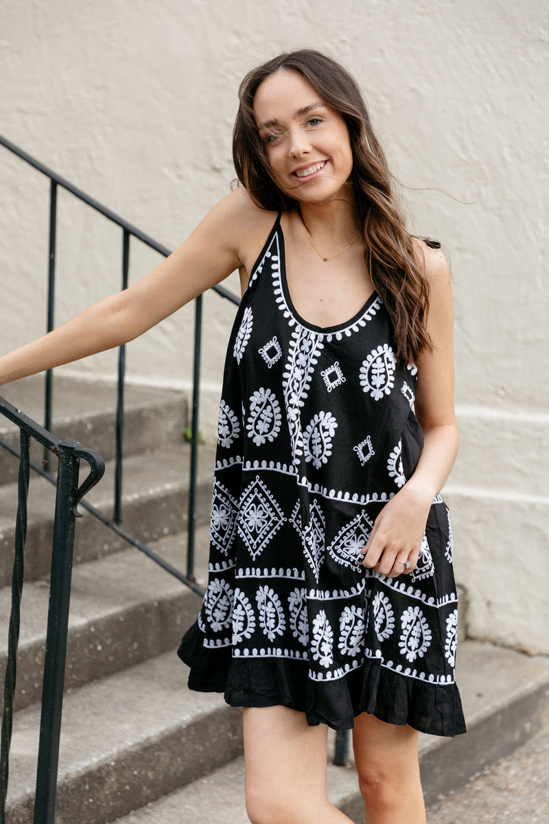 Take Me There Embroidered Dress