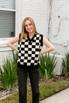 Check Me Out Checkered Sweater Vest - final sale
