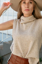 Nothing In Between Cowl Neck Sweater Tank