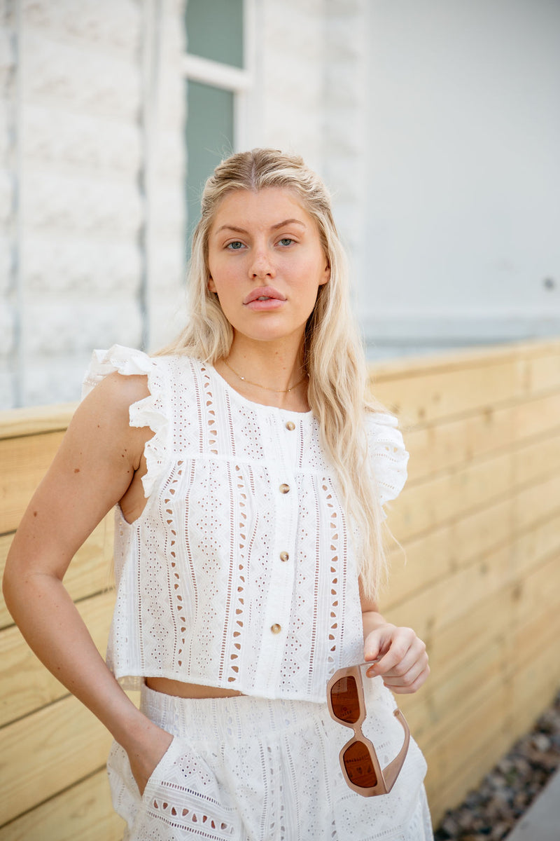 Glimmer Of Hope Lace Top - final sale