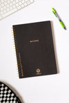 In The Line Black Standard Wire Notebook